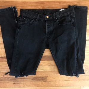 Mnml Black Ripped Jeans Size: 32